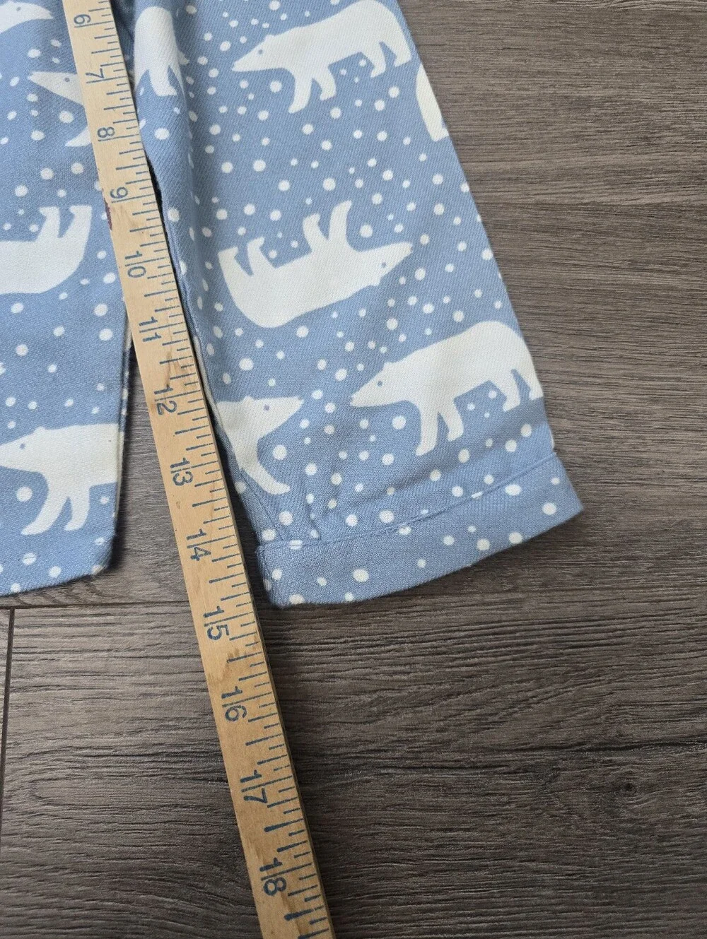 Hanna Andersson Holiday Flannel Pajama Set Polar Bear Snow Print Kids Size 10